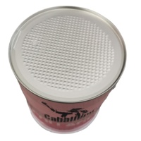 Boîte de conserve vide en métal pour pâte de tomate 500g Sauce chili boîtes de conserve en poudre de lait avec bouchon en plastique doré