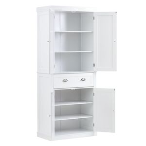 Armadio dispensa da cucina autoportante da 72 pollici con 3 ripiani regolabili e ante multiuso, credenza alta per alimenti - Product Image 6