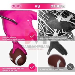 Guantes Deportivos de Fútbol Americano, Duraderos, con Agarre Reforzado, Transpirables, Ligeros, Cómodos, Ajuste Atlético - Product Image 4