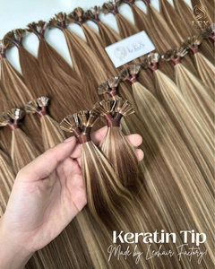 Extensions de cheveux à pointe plate en kératine en gros, extensions de cheveux à double trame, mèches de cheveux naturels noirs, extensions de cheveux bruts vietnamiens - Product Image 4