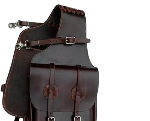 Sacs de selle pour chevaux de style western avec logo couleur personnalisé, design haut de gamme, en cuir véritable, taille personnalisée, confortables, service OEM/ODM - Product Image 3