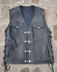 Chaleco de Motociclismo Resistente al Viento, Talla Grande, Chaleco de Cuero para Motociclistas Profesionales, Sin Mangas, para Todas las Estaciones - Product Image 1