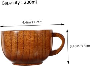 Taza de Té y Café de Madera de Acacia de Lujo, Diseño Clásico Ecológico, Creaciones Lavie, 200 ml, Personalizada, Hecha a Mano, Promocional, para Bodas - Product Image 2