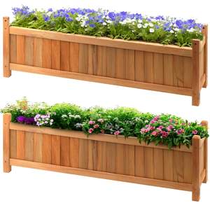 Jardinières en bois pour plantes, pots de fleurs, jardinières de fenêtre, bacs surélevés pour plantes d'intérieur et d'extérieur - Product Image 6