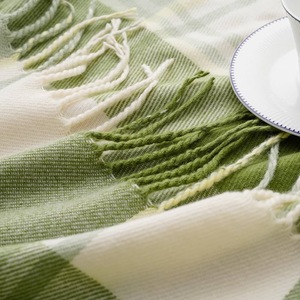 High Quality Popular Plaid <strong>Throw</strong> Blanket for Couch Lightweight <strong>Green</strong> Soft Cozy Blanket for Bed Chair Sofa - Product Image 5
