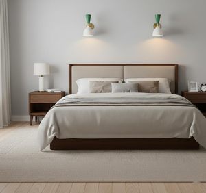Mid Century Italian Diabolo Sputnik <b>Wall</b> <b>Sconce</b> – Pair of Adjustable Brass Plug-in <b>Wall</b> Lamps Vintage Modern for Home, Bedroom, - Product Image 5
