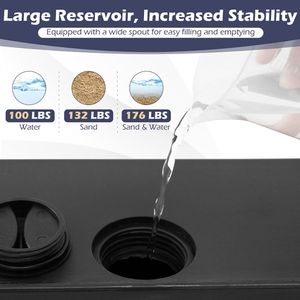 Base per Ombrellone da Patio Riempibile da 80 kg con 4 Ruote e 2 Bloccaggi, Supporto Mobile per Ombrellone - Product Image 6