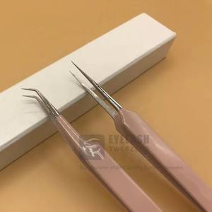 Pinzas Personalizadas para Extensión de Pestañas, de Acero Inoxidable Sostenible, Color Durazno, Punta Puntiaguda de Precisión, Pinzas Profesionales de Aislamiento - Product Image 6