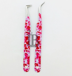 Top Trend Eyelash Extensions Tweezers <b>Red</b> Color Tweezers Degree Boot Volume Hot Sale Eyelash Tweezers <b>Paper</b> Design - Product Image 4