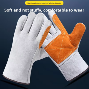 Wholesale Working <b>Gloves</b> Leather Safety <b>Gloves</b> Cow Split Leather Welding <b>Gloves</b> For Industrial - Product Image 2