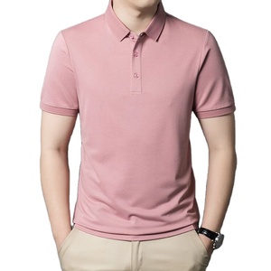 Polo para Hombre, Camiseta de Manga Corta, Estilo Veraniego, para Negocios, Talla Grande, Cuello Solapa, Color Sólido, Holgado - Product Image 1