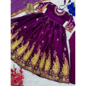Ensemble robe et pantalon Anarkali pour femmes, vêtements de soirée, avec un magnifique dupatta - Product Image 3