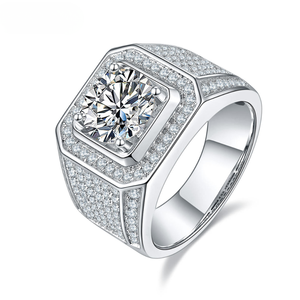 Bagues de mariage en moissanite pavée certifiées GRA, plaquées or, en argent sterling 925, métal lourd et précieux, micro-incrustation, romantiques pour femme - Product Image 5