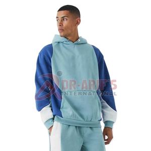 Fabricant de vêtements OEM Ensemble de survêtements légers de style streetwear à séchage rapide pour hommes en coton uni pour la saison hivernale à imprimé bouffant - Product Image 3