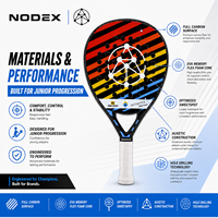 Raquette de padel junior NODEX, nouveau design, pour enfants, face entièrement en fibre de carbone, EVA souple, raquette de padel personnalisée
