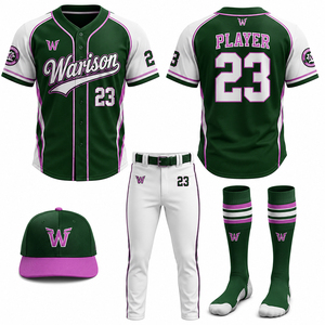 Warison Industries Unisex Softball Uniform Set Customized Sublimation Polyester Made Plus Size Baseball Uniform Kit - Product Image 6