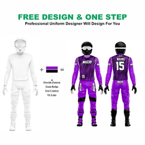 Conjunto de Equipamiento Personalizado para Motocross - Jersey Transpirable de Secado Rápido, 100% Poliéster, con Logotipo Personalizado de Equipo/Marca para Carreras de Motociclismo - Product Image 2