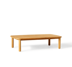 Mesa de Centro de Madera de Teca Sólida para Exteriores, Mesa Baja Minimalista para Jardín, Patio, Terraza, Balcón, Villa, Resort, Hotel - Product Image 1
