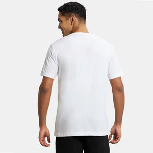 T-shirt à col rond et manches courtes en coton peigné de qualité supérieure, blanc - Product Image 3