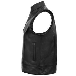 Chaleco de Cuero de Oveja Personalizado para Hombre, Ropa Exterior Informal Transpirable de Invierno, Chaleco de Motociclista de Cuero Vacuno de Alta Calidad - Product Image 3