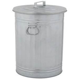 Poubelle en métal galvanisé au design attrayant sans couvercle, de qualité supérieure, de forme ronde, panier de rangement pour déchets - Product Image 5