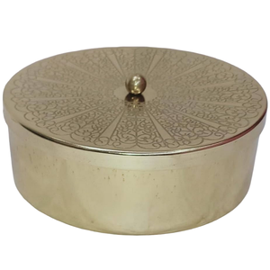 Boîte à épices vintage en laiton de haute qualité avec gravure et finition polie, boîte à épices en laiton pur pour la cuisine - Product Image 5