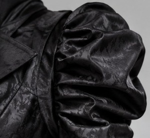 Manteau trench avec manches bouffantes, col montant, longueur maxi, fermeture à ceinture - Product Image 2