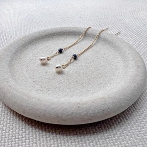 Sapphire and Pearl Drop <b>Earrings</b> September Birthstone Hanging Pearl <b>Earrings</b> Dainty Elegant Jewelry for Women Gift - Product Image 3