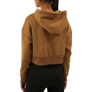 Sweat-shirt décontracté personnalisé pour femme, à manches longues, uni, léger, coupe ample, avec poche, sans cordon - Product Image 3