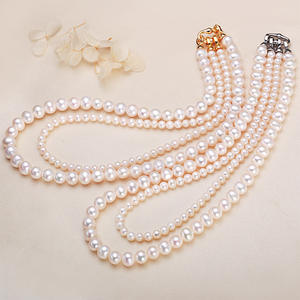 Collar de Perlas de Agua Dulce de 8-9 mm de Zhuji Jewelry Wholesale, Cadena de Suéter de Doble Capa Genuina para Mamá y Abuela, Collar de Perlas 2 en 1 - Product Image 4