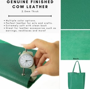 Wholesale <b>Leather</b> Supplies Genuine Full Grain Green Cowhide Soft Hides for Crafting Shoes Wallets Belts Custom Colors Available - Product Image 4