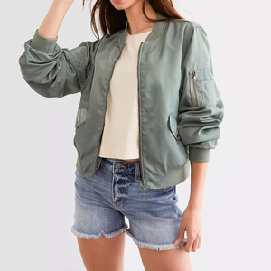 Blouson Bomber Femme Hiver Tendance Tricoté Respirant Logo Personnalisé Couleurs et Tailles Personnalisables Commandes en Gros - Product Image 3
