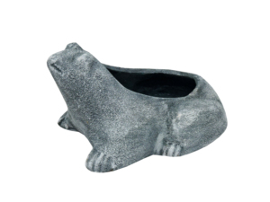 Figura Decorativa de Rana en Hierro Gris Chapada en Oro, Duradera, para Decoración de Mesa - Product Image 2