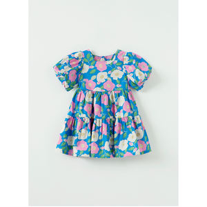 Robe Courte Évasée Style Coréen OZKIZ à Motifs Floraux pour Filles de 2 à 6 Ans – Vente en Gros de Mode Estivale pour Enfants - Product Image 1