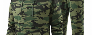 Men's <b>Camouflage</b> Hoodie And Joggers Set Full Sleeve Drawstring Casual Tracksuit Autumn Breathable 100% Polyester Regular Fit - Product Image 5