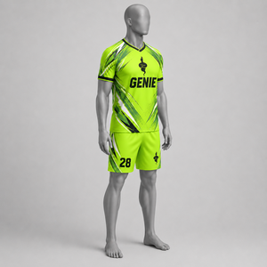 Uniforme de Fútbol para Hombre Adulto, Transpirable, de Poliéster, Número 28, Conjunto de Camiseta de Fútbol Sublimada Azul de Primera Calidad - Product Image 3