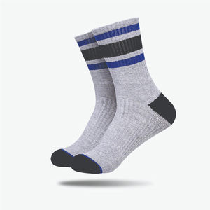 Chaussettes pour hommes en coton/fibre de bambou de qualité supérieure, douces, respirantes, antibactériennes, style décontracté et sportif, vente en gros, chaussettes personnalisées avec logo - Product Image 1
