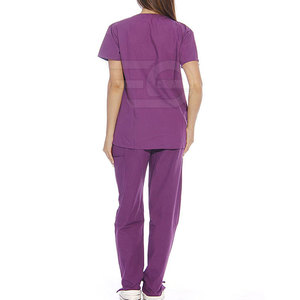 Tenues médicales élégantes pour hommes, ensemble léger et respirant en coton tricoté à 100 %, pour cliniques et hôpitaux, confortables et douces pour les infirmiers. - Product Image 2