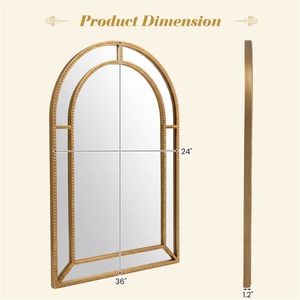 Specchio Decorativo Moderno Personalizzabile 36x24 Pollici con Robusta Cornice in Legno e Metallo per Bagno, Corridoio o Caminetto - Product Image 5