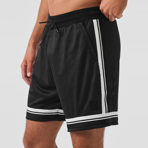Shorts de basketball en gros pour hommes – Taille élastique, coupe mi-haute, séchage rapide, respirant, polyester/coton, sport - Product Image 3