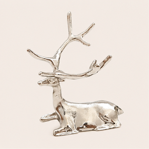 Estatua de Ciervo Metálica Pulida, Adorno Navideño, Decoración Minimalista de Reno Plateado para Oficina, Adorno Festivo para Sala de Estar - Product Image 3