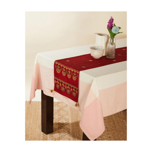 Embroidered 260 TC Jacquard Texture Long Lasting Geometric Pattern Cotton <b>Table</b> <b>Runner</b> Bohemian Style Home Washable Hand Woven - Product Image 2