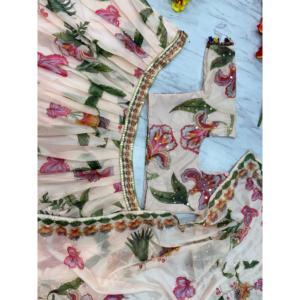 Lehenga Choli en soie tendance et magnifique avec des broderies élégantes pour les mariages - Product Image 6