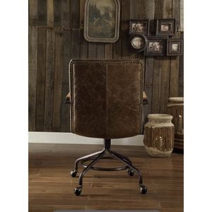 Sedia da Ufficio Harith II in Pelle di Prima Qualità Stile Vintage Whiskey - Product Image 5