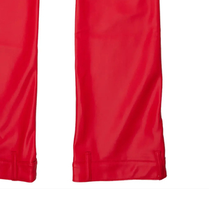 Pantalones de Cuero para Hombre, Más Vendidos, con Múltiples Bolsillos, Cierre de Botones, Diseño Sencillo, Estilo Casual, Corte Recto - Product Image 6