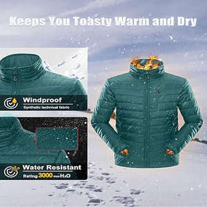 Doudoune légère et confortable, manteau matelassé durable, veste coupe-vent d'hiver pour hommes et femmes - Product Image 5