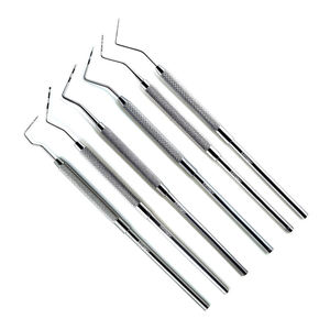 Metal Med Manual Dental Scaler & Pusher Precision Instrument with Non-Slip <b>Grip</b> 5-18cm Total Length CE Certified - Product Image 2