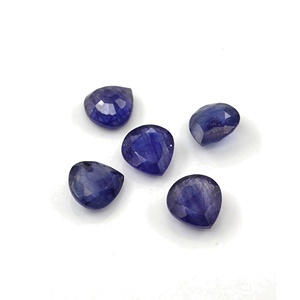 Saphir bleu naturel de Bangkok, taille cœur calibrée 7 mm, pierre précieuse de saphir bleu naturel à facettes pour la fabrication de bijoux - Product Image 6