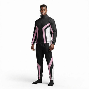 Custom Logo Men Tracksuit Wholesale Slim Fit Polyester <b>Jogging</b> <b>Suit</b> Sportswear 2 Piece Track <b>Suit</b> for Men - Product Image 3