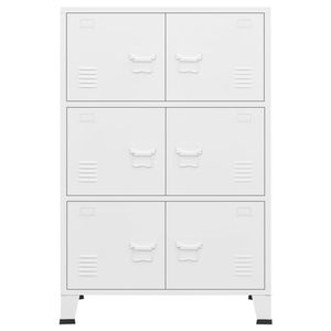 Baule di stoccaggio in metallo industriale 29.5 bianco "x 15.7" x 45.3 "per l'organizzazione domestica - Product Image 3